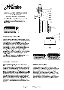 Manual Hunter 19024 Cranbrook Lamp