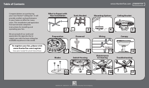 Manual Hunter 53054 Sea Air Ceiling Fan