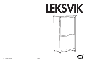Руководство IKEA LEKSVIK (2 doors) Гардероб