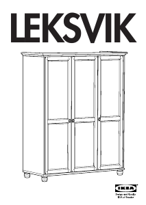 Руководство IKEA LEKSVIK (3 doors) Гардероб