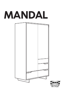 Manual IKEA MANDAL Garderobă