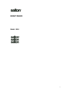 Manual Salton DM-2 Donut Maker