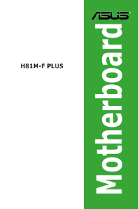 Manual Asus H81M-F PLUS Motherboard