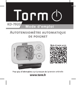 Mode d’emploi Torm KD-7920 Tensiomètre
