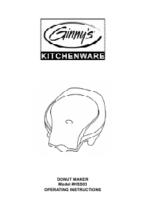 Manual Ginny's Kitchenware HSS03 Donut Maker