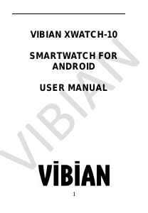 Manual Vibian xWatch-10 Smart Watch