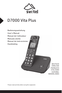 Bedienungsanleitung Switel D7000 Vita Plus Schnurlose telefon