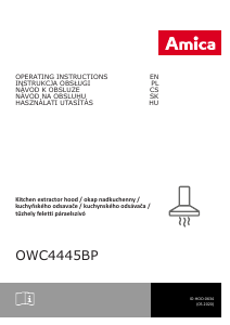 Handleiding Amica OWC 4445 BP Afzuigkap