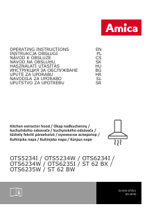 Priročnik Amica OTS 6235 W Kuhinjska napa