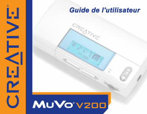 Mode d’emploi Creative MuVo V200 Lecteur Mp3
