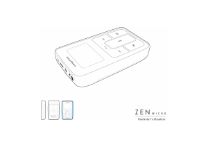 Mode d’emploi Creative ZEN Micro Lecteur Mp3