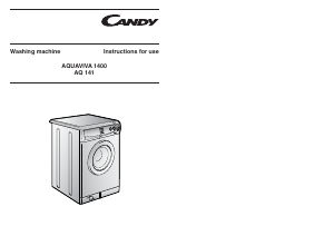 Manual Candy AQ 141 T UK Washing Machine