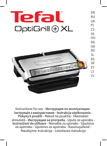 Manuál Tefal GC722D34 OptiGrill+ XL Kontaktní gril