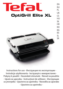 Priročnik Tefal GC760D30 OptiGrill Elite XL Kontaktni žar