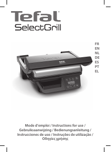 Manual Tefal GC740B40 SelectGrill Grelhador de contacto