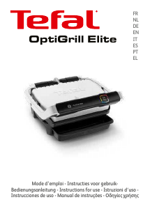 Manuale Tefal GC750D12 OptiGrill Elite Grill a contatto
