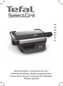 Manual Tefal GC740B12 SelectGrill Grelhador de contacto