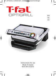 Manual de uso Tefal GC704553 OptiGrill Grill de contacto