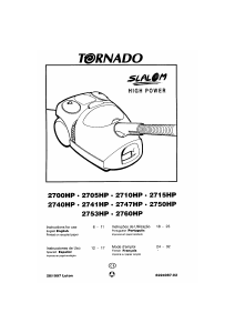 Manual Tornado TO 2705HP Slalom Vacuum Cleaner
