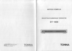 Mode d’emploi Tonna DT 1000 Récepteur numérique