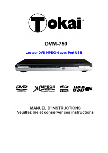 Mode d’emploi Tokaï DVM-750 Lecteur DVD