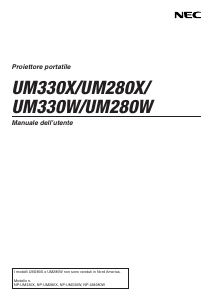 Manuale NEC UM280X Proiettore