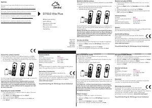 Mode d’emploi Switel D7010 Vita Plus Téléphone sans fil