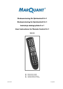 Manual MarQuant 926-033 Remote Control