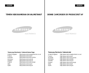 Brugsanvisning Samsung VP-M105R Videokamera