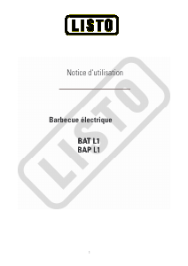 Mode d’emploi Listo BAP L1  Barbecue