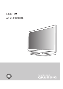 Bedienungsanleitung Grundig 40 VLE 830 BL LCD fernseher