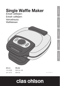 Bedienungsanleitung Clas Ohlson NW-8L Waffeleisen