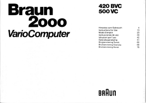 Handleiding Braun 420 BVC VarioComputer Flitser