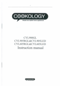 Handleiding Cookology CYL605RGL Afzuigkap