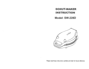 Handleiding Chef Buddy SW-228D Donutmaker