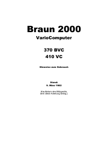 Bedienungsanleitung Braun 410 VC VarioComputer Blitz