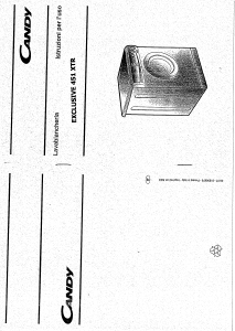 Manuale Candy EXCL 451 XTR Lavatrice