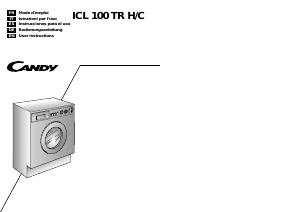 Manuale Candy ICL 100 TR H/C Lavatrice