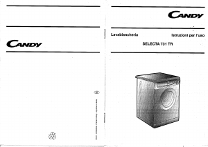 Manuale Candy SELECTA 731 TR Lavatrice