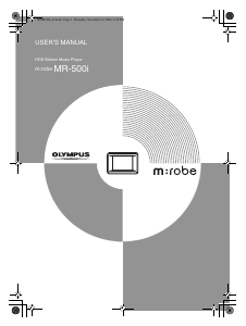 Manual Olympus MR-500i M/Robe Mp3 Player