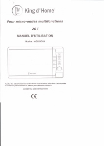 Mode d’emploi King D'Home AG820CKA Micro-onde