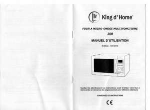 Mode d’emploi King D'Home AC930ACN Micro-onde