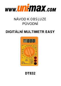 Manuál Uni-Max DT832 Multimetr