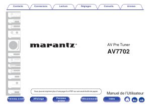 Mode d’emploi Marantz AV7702 Tuner