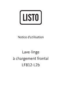 Mode d’emploi Listo LF 812-L2b Lave-linge