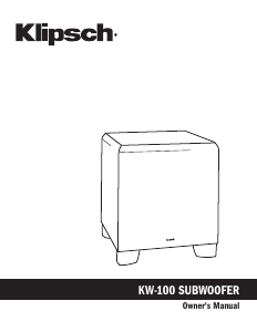 Manual Klipsch KW-100 Subwoofer