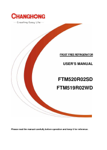 Manual Changhong FTM520R02SD Fridge-Freezer