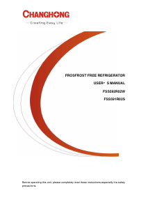 Handleiding Changhong FSS591R02S Koel-vries combinatie