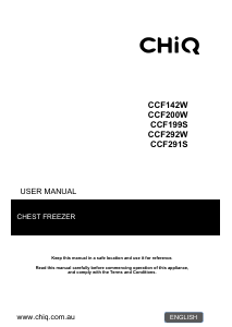 Manual Chiq CCF291S Freezer