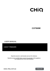 Manual Chiq CCF500W Freezer
